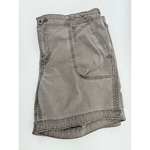 Vintage Eddie Bauer Mercer Fit Shorts Womens 14 Gray Bedford Cord Chino Outdoor